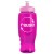 27 Oz Poly-Pure Transparent Sports Bottle - Transparent Fuchsia with pink top